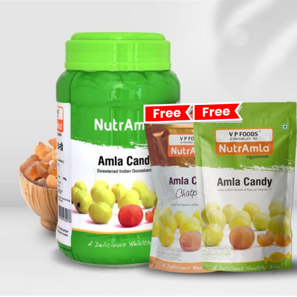 Amla Candy Pieces Jar 500g + 2 Packets Free