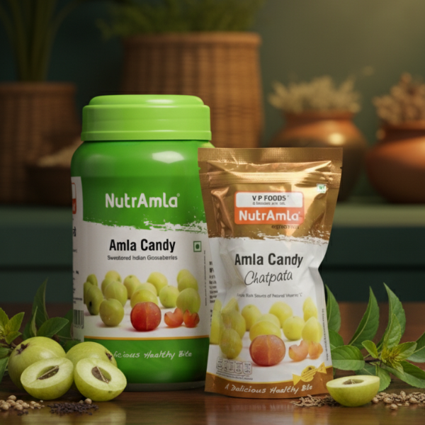 Amla Candy Whole Fruit Jar 500g + Chatpata Candy Pouch 200g