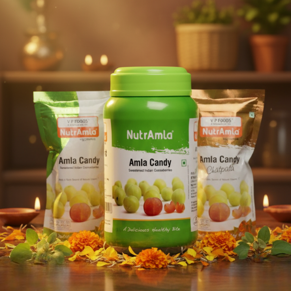 Amla Candy Pieces Jar 500g + 2 Packets Free