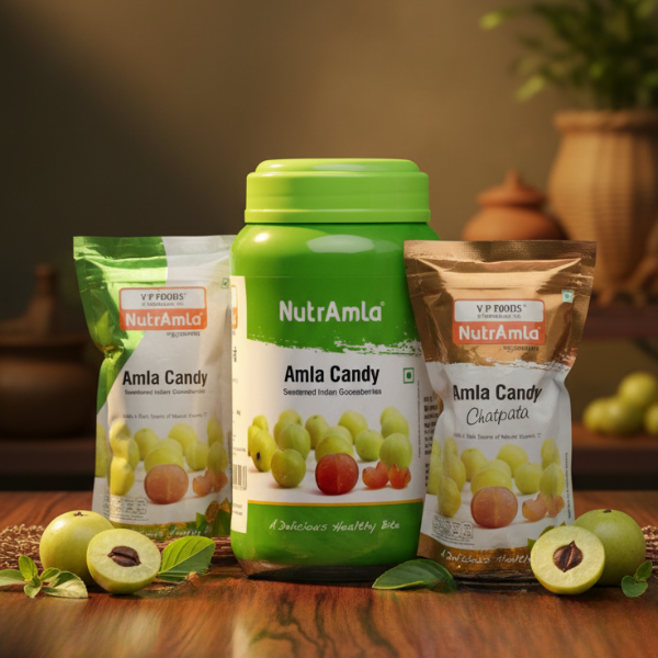 Amla Candy Pieces Jar 500g + 2 Packets Free