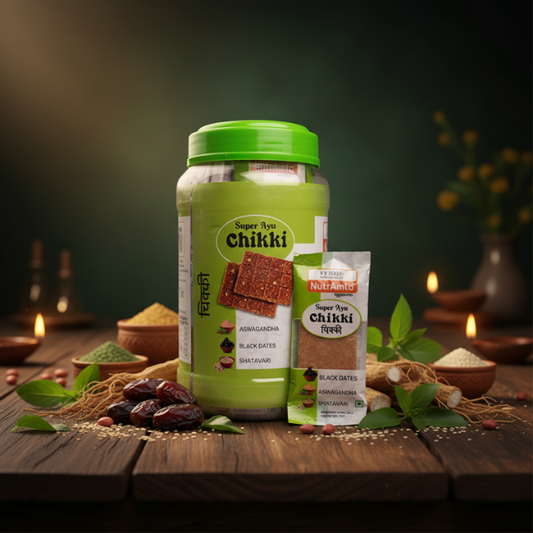 Super Ayu Chikki – Ashwagandha, Black Dates & Shatavari