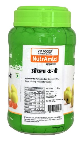 Amla Candy Pieces Jar 500g + 2 Packets Free