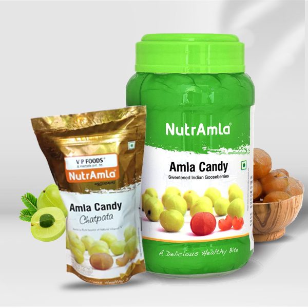Amla Candy Whole Fruit Jar 500g + Chatpata Candy Pouch 200g