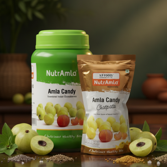 Amla Candy Whole Fruit Jar 500g + Chatpata Candy Pouch 200g