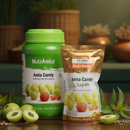 Amla Candy Whole Fruit Jar 500g + Chatpata Candy Pouch 200g