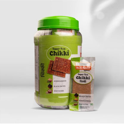 Super Ayu Chikki – Ashwagandha, Black Dates & Shatavari