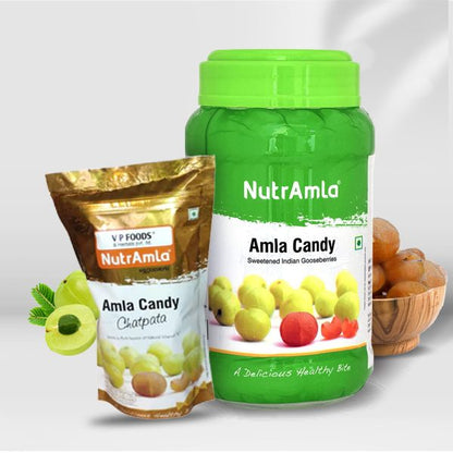 Amla Candy Whole Fruit Jar 500g + Chatpata Candy Pouch 200g
